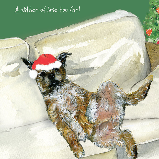 The Little Dog Laughed Christmas Card Dog BORDER TERRIER Barney