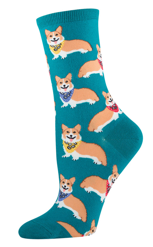 Socksmith Socks Small (women) CORGIS green