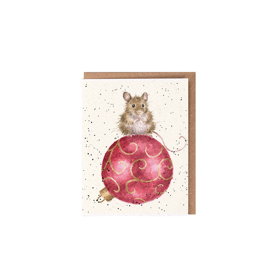 Wrendale Designs Chrsitmas Card Mini MOUSE bauble