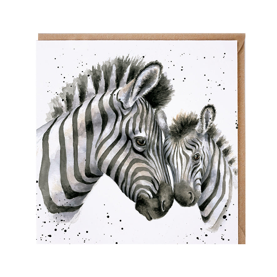 Wrendale Designs card Zoology Collection Zebra RACING STRIPES