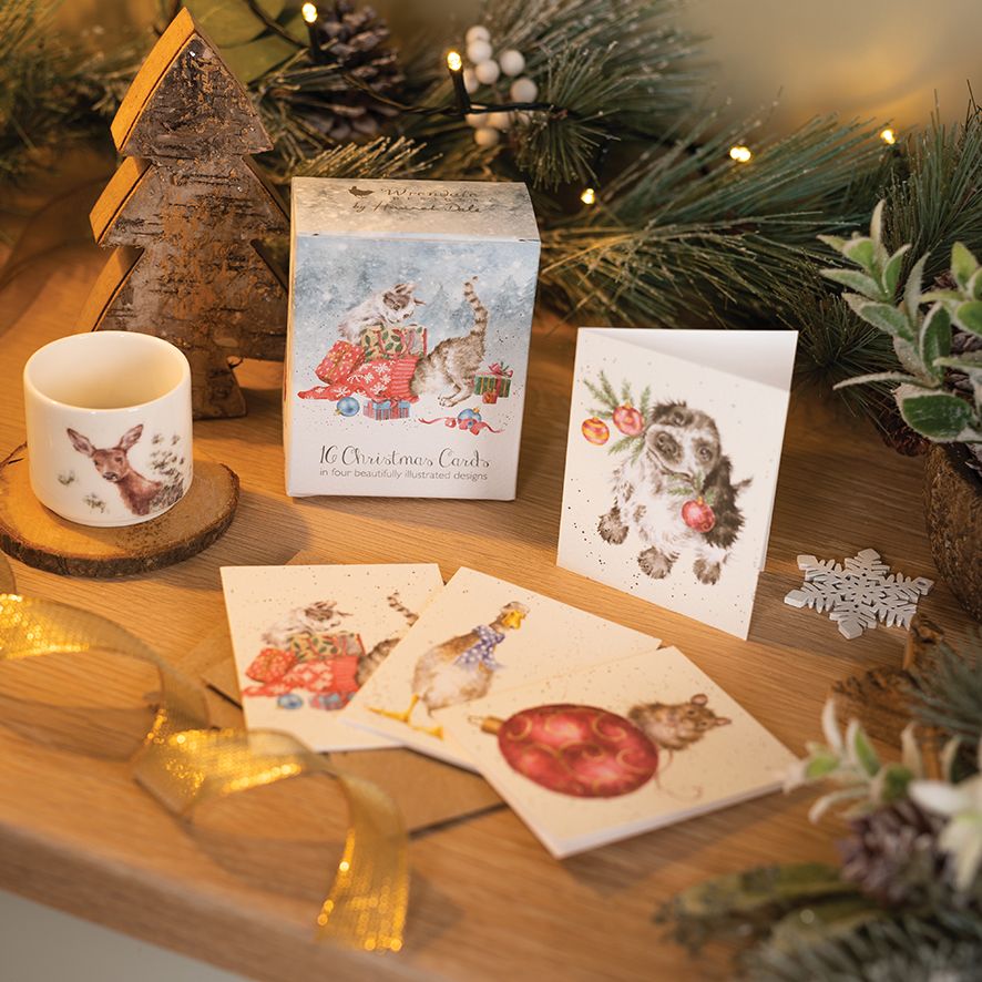 Wrendale Designs Christmas Cards Mini Boxed CATS