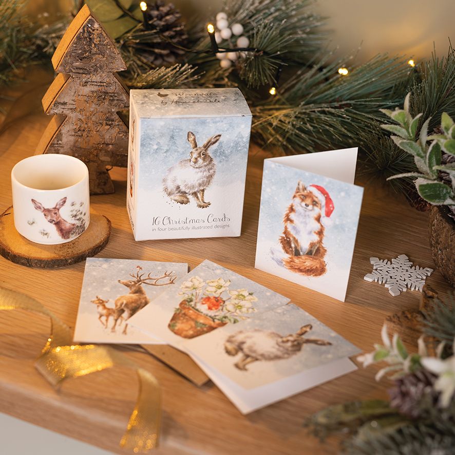 Wrendale Designs Christmas Cards Mini Boxed HARE