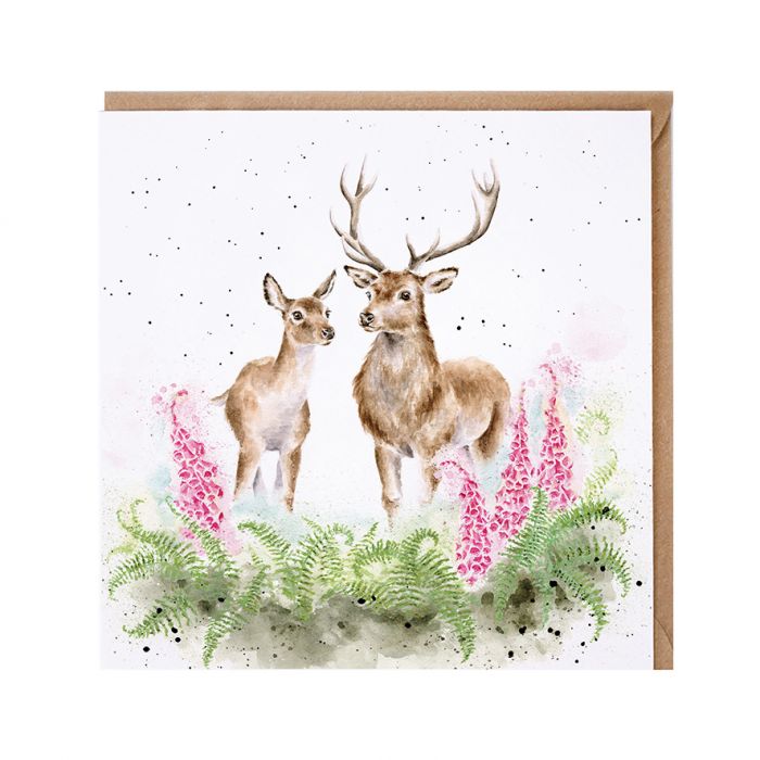 Wrendale Designs card Country Set LORD and LADY deer