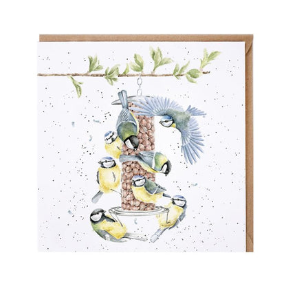 Wrendale Designs card Country Set BON APPETIT blue tit bird