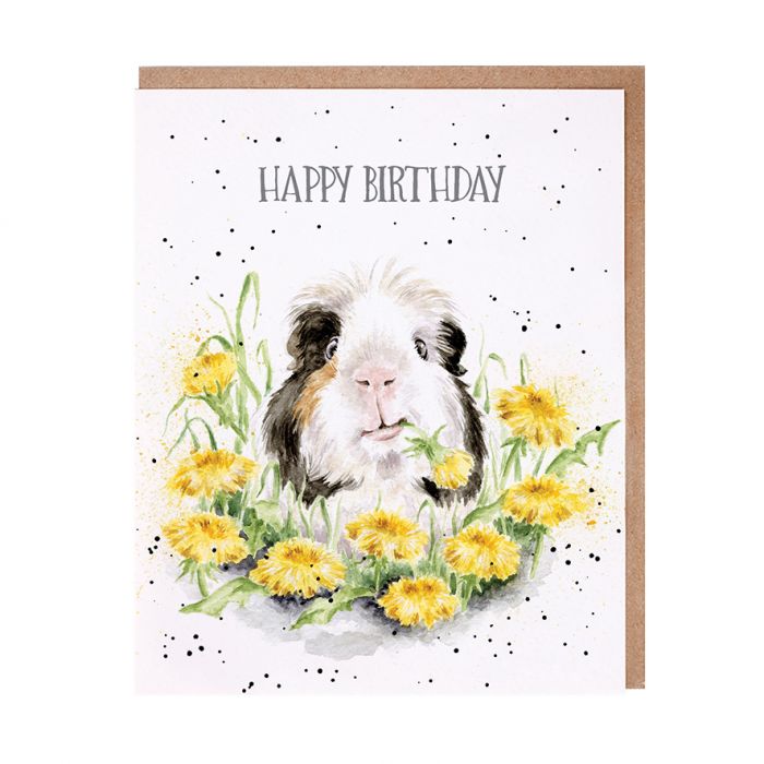 Wrendale Designs card Occasions Birthday DANDY DAY guinea pig