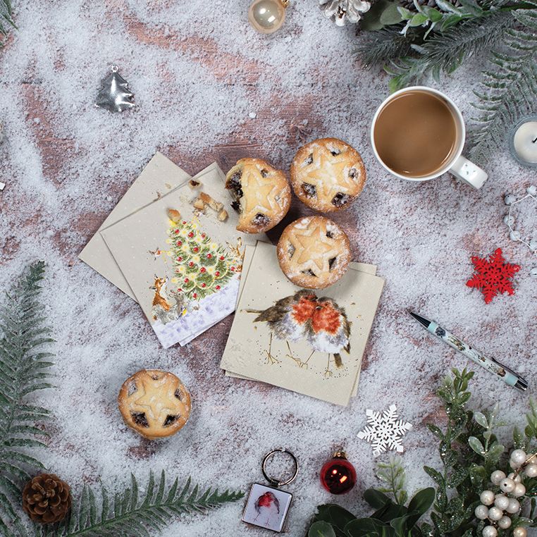 Wrendale Christmas Napkins ROBINS