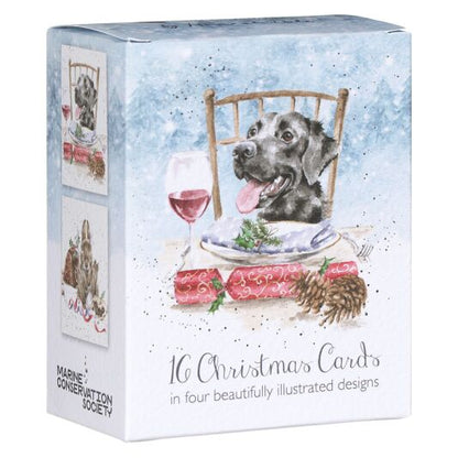 Wrendale Designs Christmas Cards Mini Boxed DOG